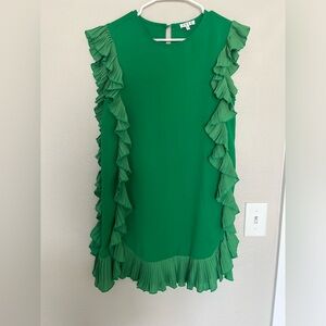 TCEC Green Ruffle Dress
